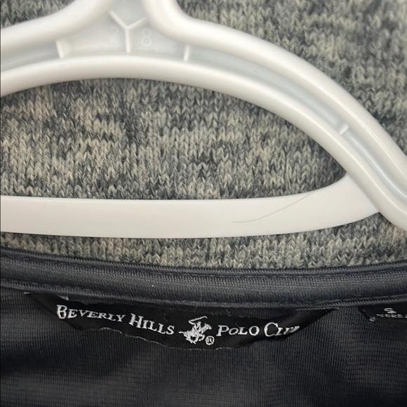 Men's Beverly Hills Polo Club Gray 1/4 Zip - Picture 6 of 9